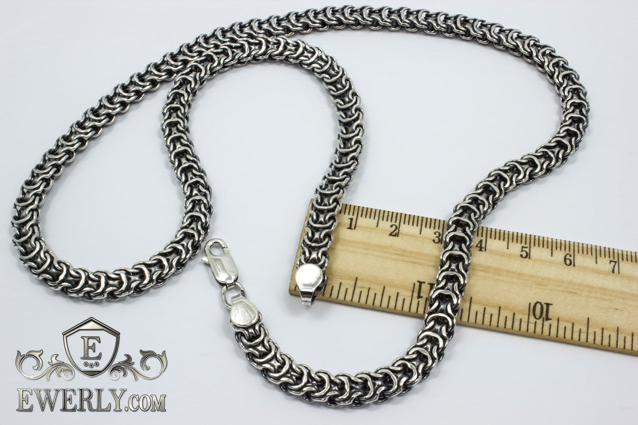 Купить серебряную цепочку на шею, цена плетения Рамзес в интернет магазинеEWERLY.com (Украина, Россия, Беларусь и другие страны)